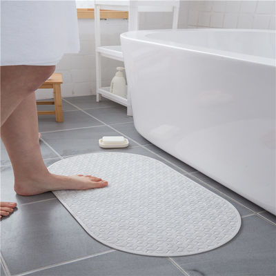 White Soft Anti Skid Washable Bath Rugs With Strong Suction Cups